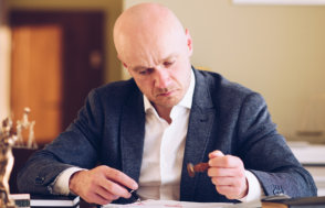 lawyer checking documents