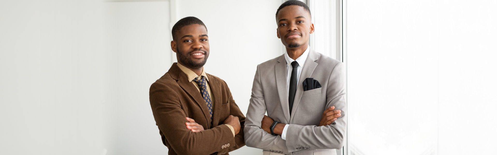 two men smiling